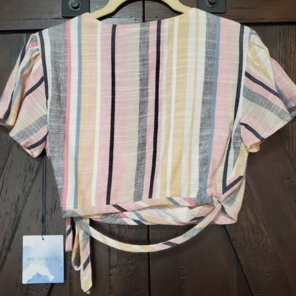 NWT MAJORELLE Lydia Wrap Top in Pink Strap, Size Large - Picture 5 of 7